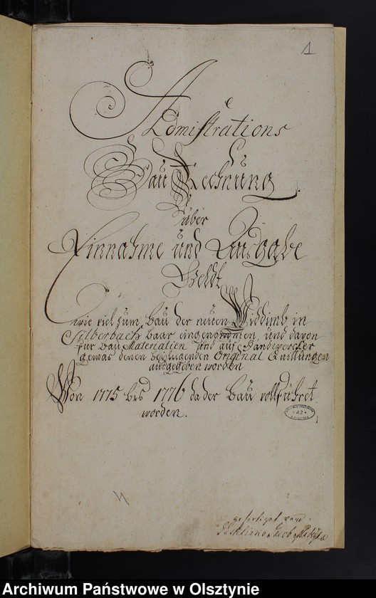 image.from.unit.number "Administrationis Bau-Rechnung über Einnahme und Ausgabe"