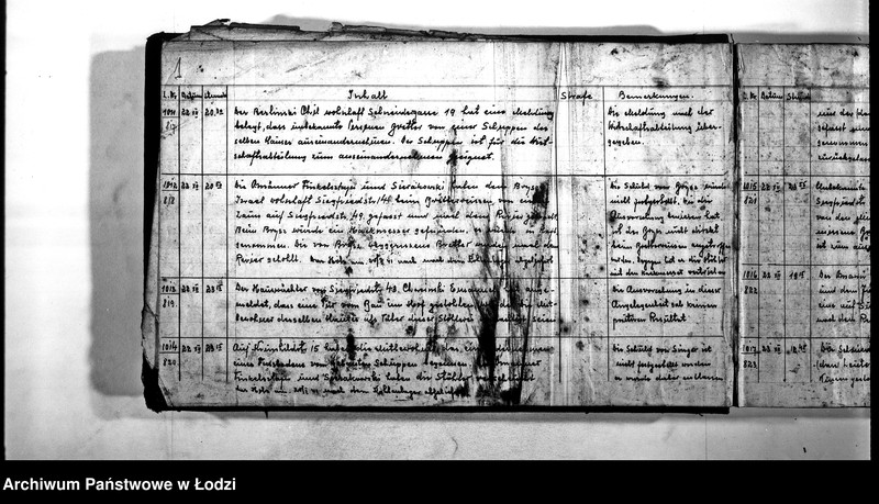 Obraz 3 z jednostki "Meldungs-Buch [Meldunki o wypadkach, przekroczeniach na terenie IV rewiru, o wymierzonych karach]"