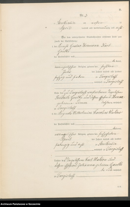 Obraz 8 z jednostki "Heiraths-Register (Neben-Register)"