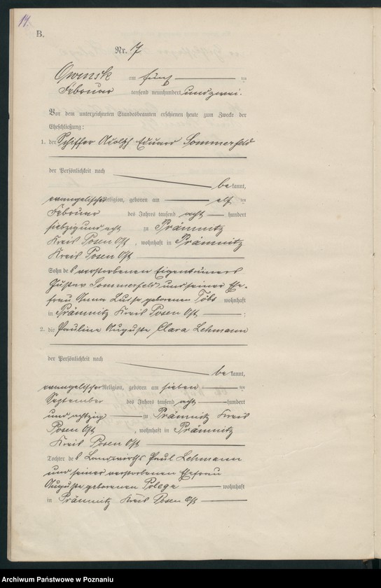 Obraz 17 z jednostki "Heiraths-Haupt-Register"