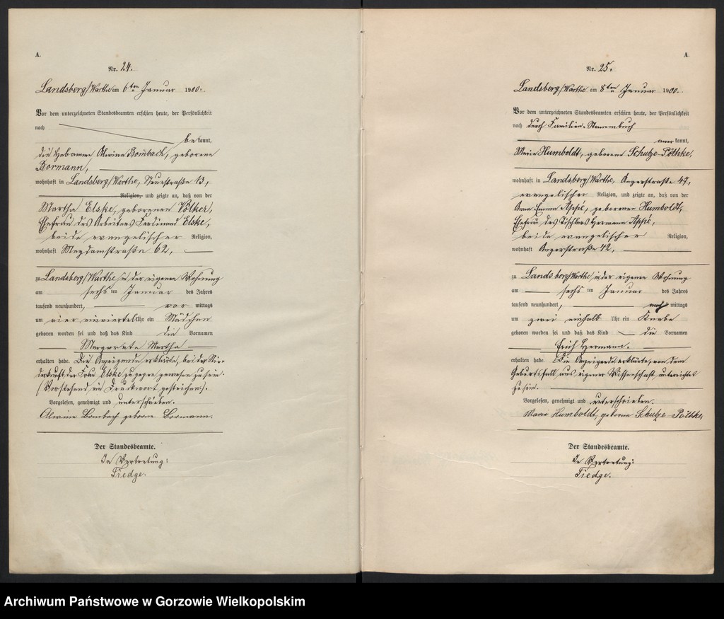 Obraz 16 z jednostki "Geburts Register"