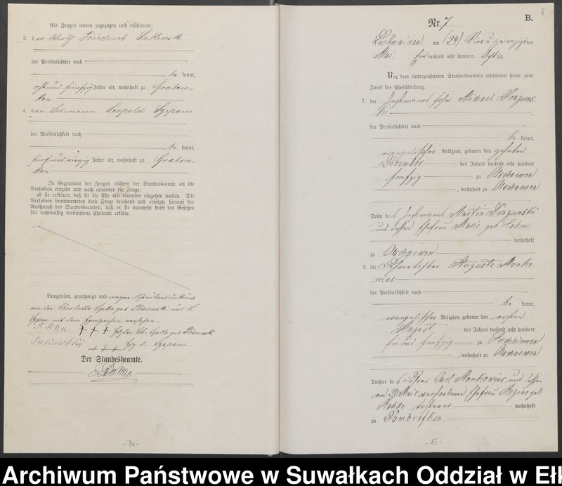 image.from.unit.number "Heiraths-Haupt-Register des Königlich Preussischen Standes-Amtes Lucknainen Kreis Sensburg für das Jahr 1880[do 1883]"