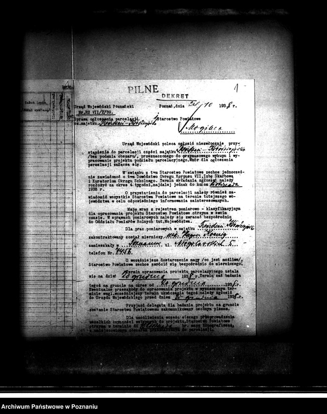 image.from.unit.number "Majątek Twierdzyń-Kołodziejewko powiatu mogileńskiego parcelacja"