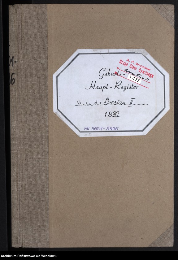 image.from.unit.number "Geburts-Haupt-Register Breslau II 1890 Band 15"