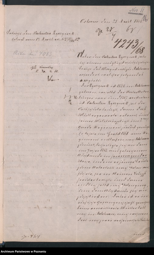 image.from.unit.number "Die aus Anlass der pollnischen Insurrektion stattgefundene Uebertritt polnischer und diesseitiger Untertanen."