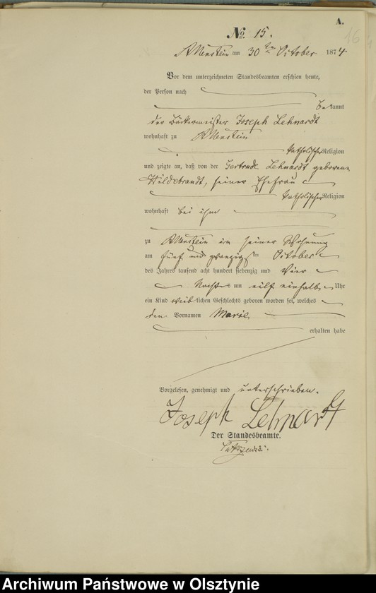 image.from.unit.number "Haupt-Geburts-Register Nr 1 - 73"