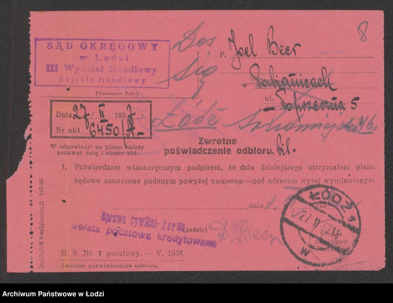 Obraz 10 z jednostki "Joel Beer- sprzedaż przędzy"