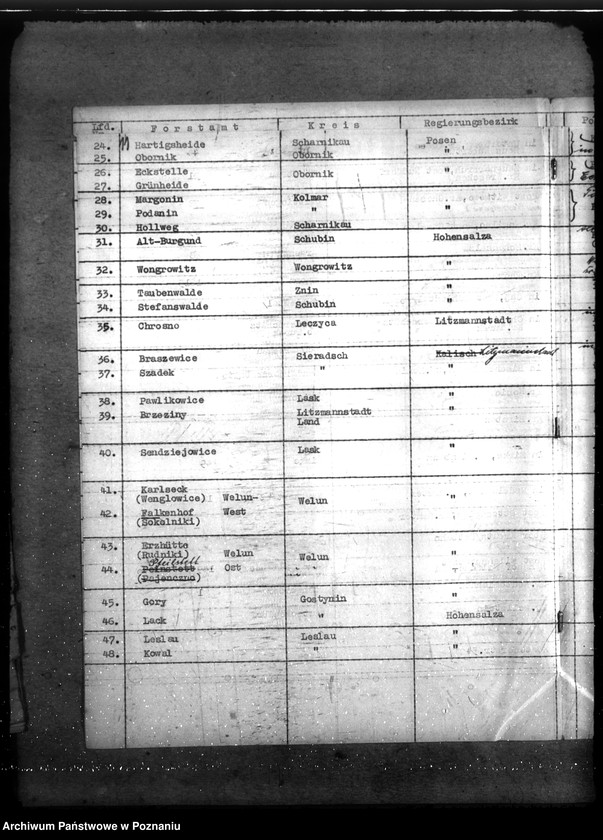 Obraz 15 z jednostki "Verzeichnis der Forstämter"