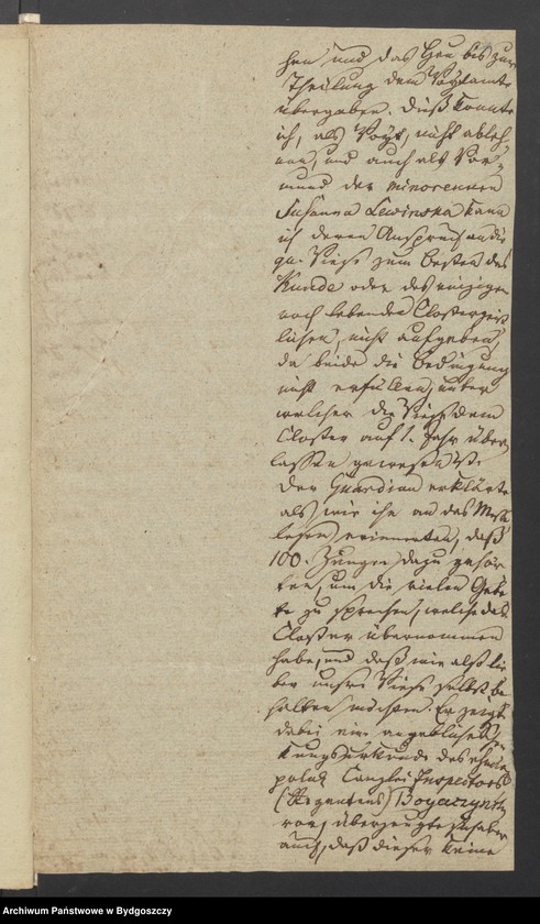 image.from.unit.number "Acta Manualia des Regierungs Fiscalats in Bromberg in Sachen des Bernardiner Kloster in Bromberg weder die Friedens Richter Taeuenbnersche Erben wegen Turbation in Besitz einer Wiese"