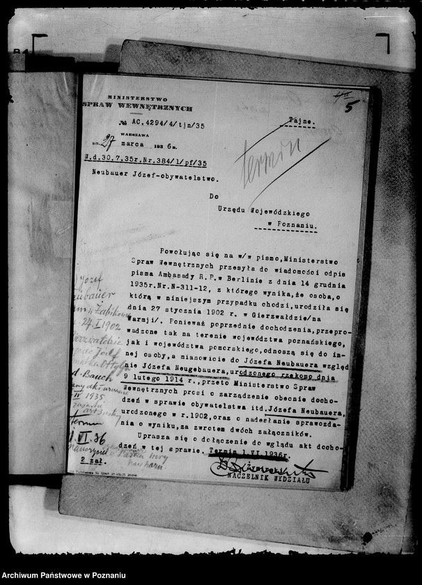 Obraz 9 z jednostki "/Sprawy obywatelstwa/"