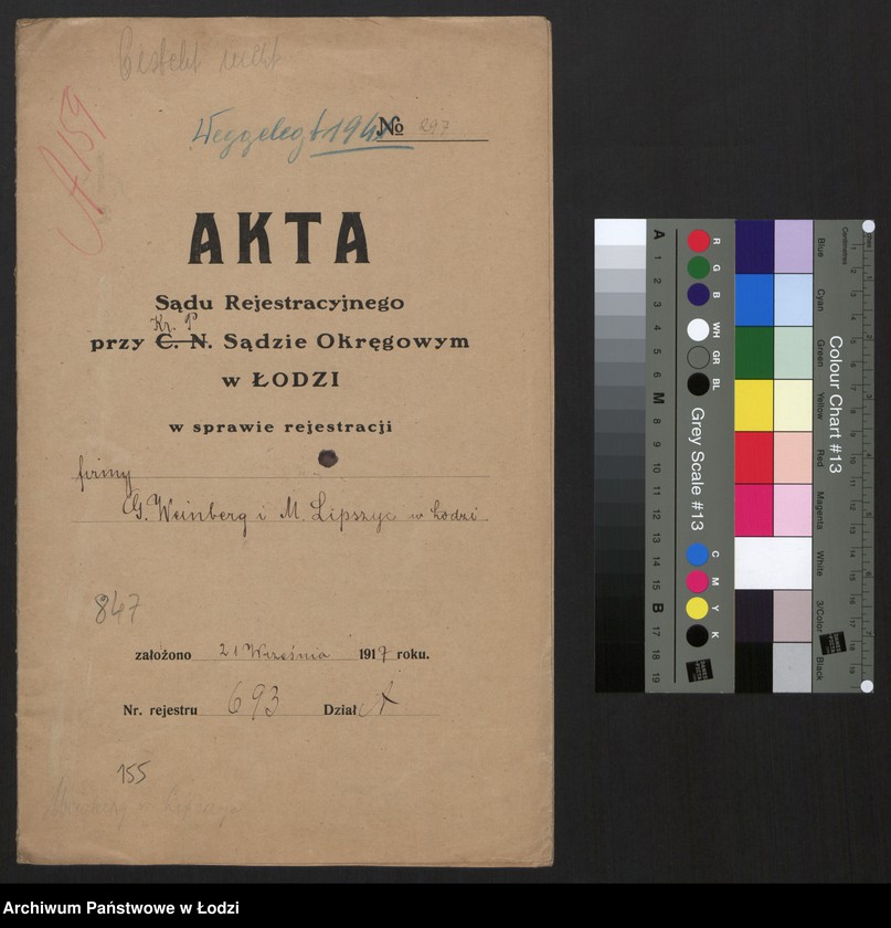 Obraz 2 z jednostki "Gerszon Weinberg i Majer Lipszyc- handel towarów manufakturowych"