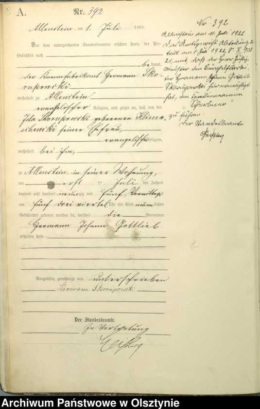 image.from.unit.number "Geburts-Haupt-Register Tom II,Nr 385 - 790"