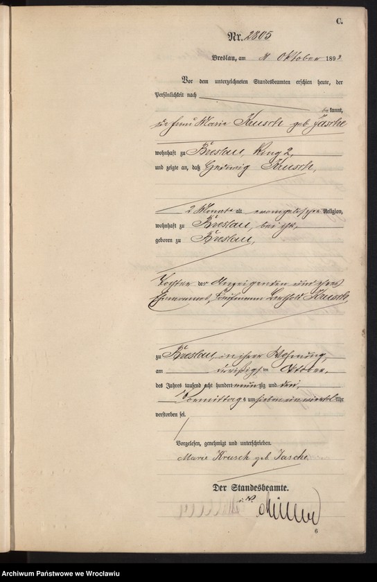 image.from.unit.number "Sterbe-Haupt-Register Breslau I 1893 Band 8"