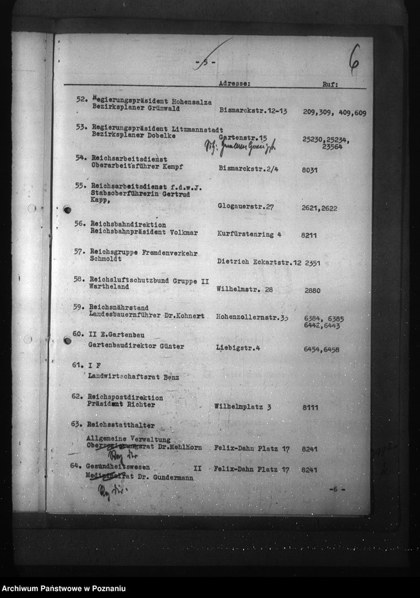 Obraz 10 z jednostki "Rozdzielnik korespondencji, okólników, zarządzeń itp."