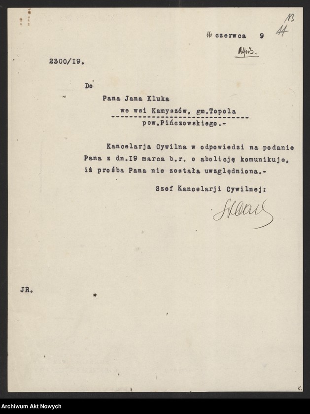 image.from.unit.number "Abolicje (wnioski Ministerstwa Sprawiedliwości, sądów - o umorzenie postępowania karnego)"