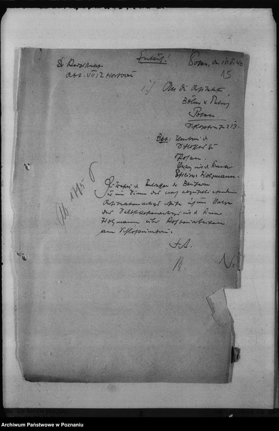 Obraz 18 z jednostki "Umbau - Deutsches Schloss in Posen. Selbstkostenvertrag"