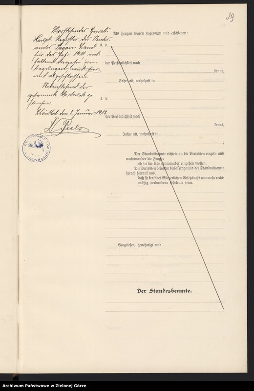 image.from.unit.number "Heirats-Haupt-Register Standesamt Sagan Land"
