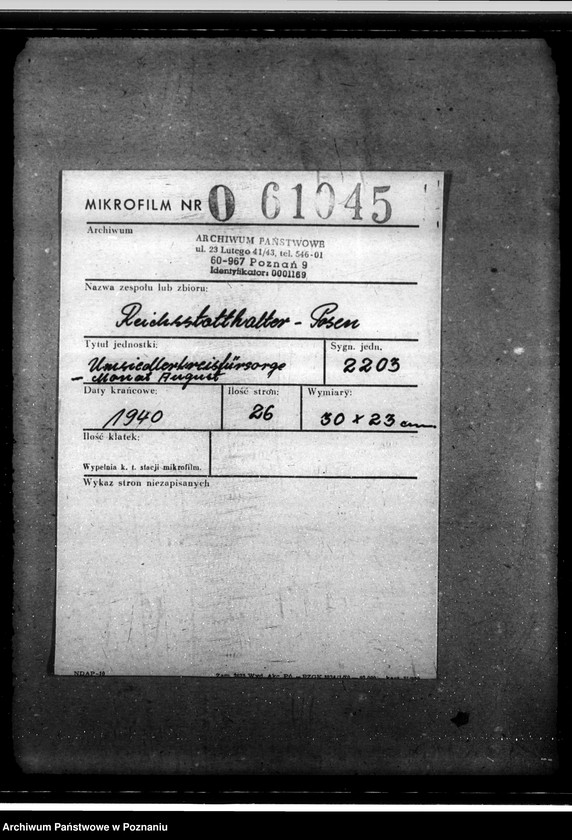 Obraz 2 z jednostki "Umsiedlerkreisfürsorge - Monat August"