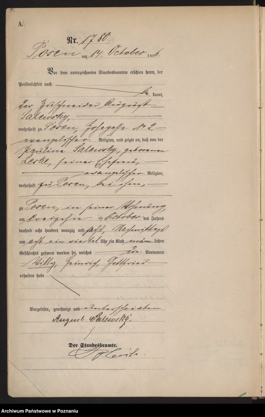 Obraz 7 z jednostki "Księga urodzeń t. IV"