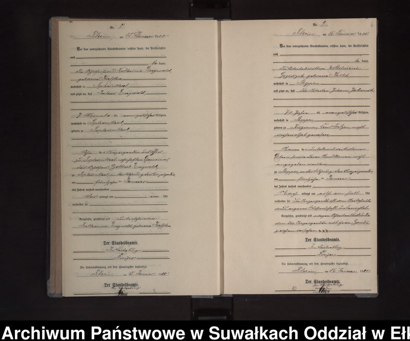 image.from.unit.number "Sterbe-Neben-Register des Königlichen Preussischen Standes-Amtes Orlen Kreis Loetzen"