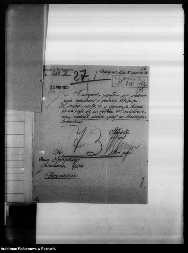 Obraz 20 z jednostki "Korespondencja dotycząca uchodźców."