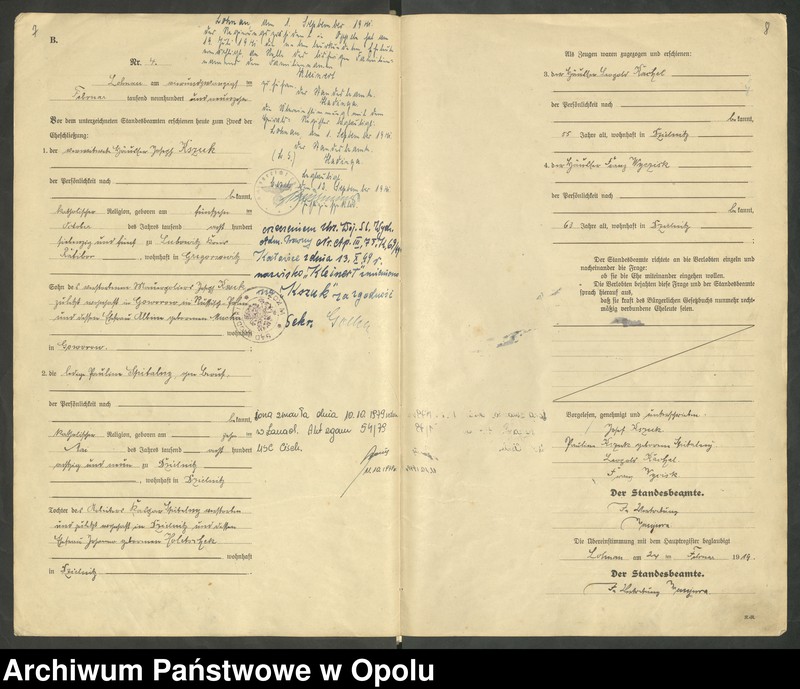 image.from.unit.number "Księga małżeństw Rok 1919-1920"