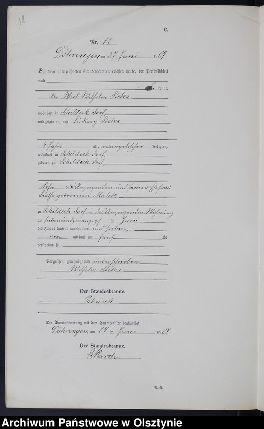 image.from.unit.number "Sterbe-Neben-Register Nr 1 - 26"