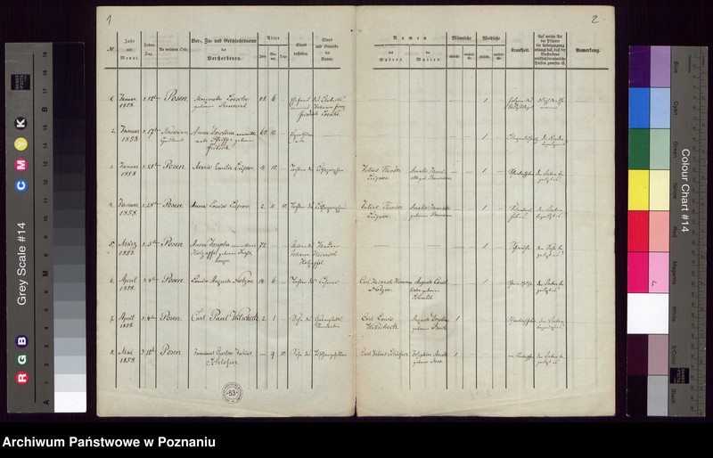 Obraz 3 z jednostki "Duplikat des Todtenregisters"