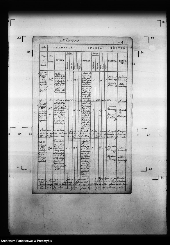 Obraz 12 z jednostki "[Kopie ksiąg metrykalnych parafii Niemirów z filiami Wólka Niemirowska i Przedmieście (dekanat Niemirów)]"