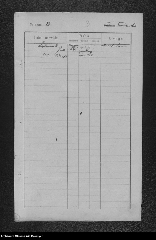 Obraz 6 z jednostki "Parafia: Kołomyja. Dekanat: Kołomyja. Status animarum pro pago Trościanka. [Spis imienny parafian dla wsi Trościanka]."