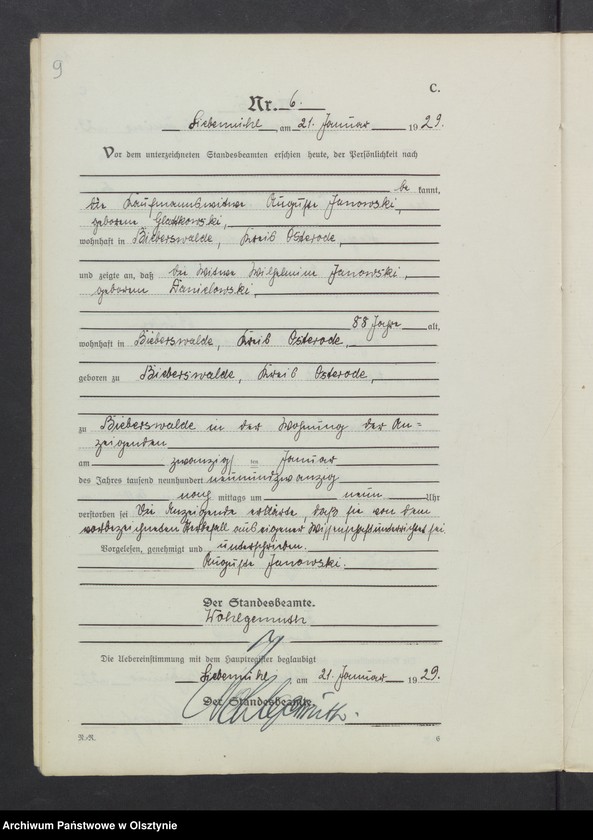 image.from.unit.number "Sterbe-Neben-Register Nr 1 - 43"