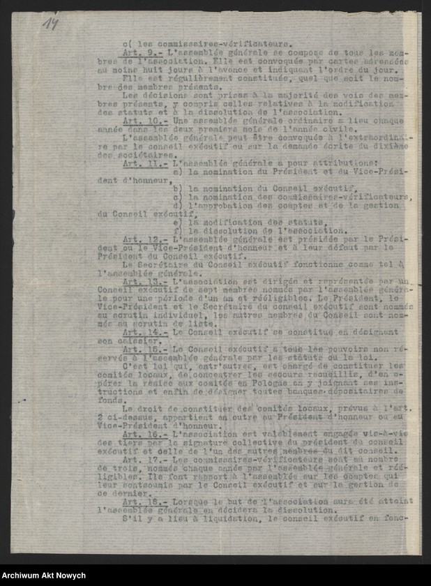 image.from.unit.number "Comité Général de Secours pour les Vctimes de la Guerre en Pologne. Statut. Sprawozdanie. Projekty komunikatów"