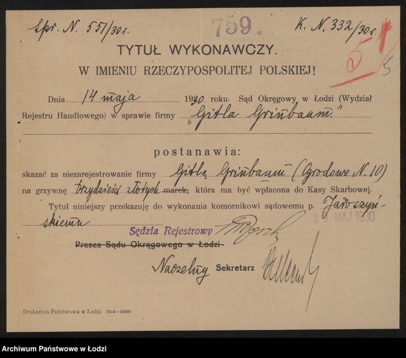 Obraz 7 z jednostki "Gitla Grynbaum- drobna sprzedaż mięsa"