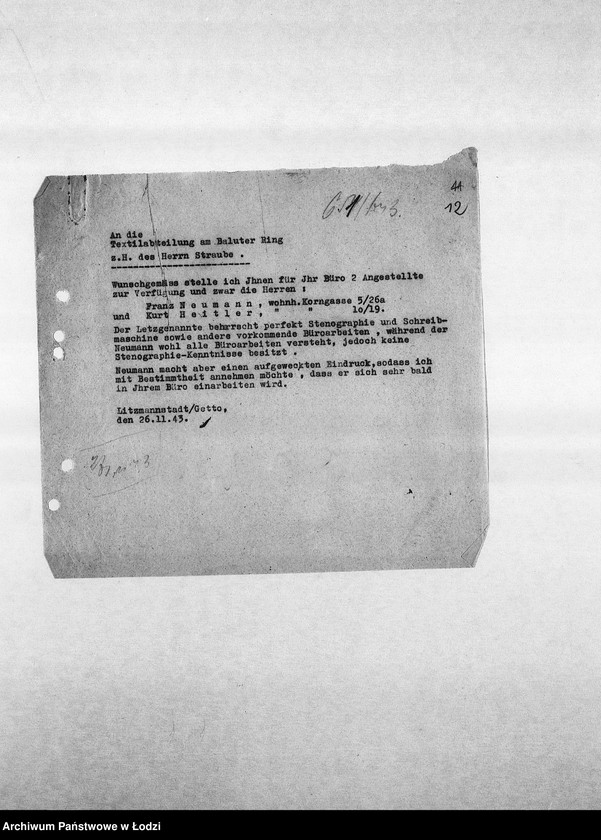 Obraz 15 z jednostki "[Korespondencja PSŻ w różnych sprawach]"