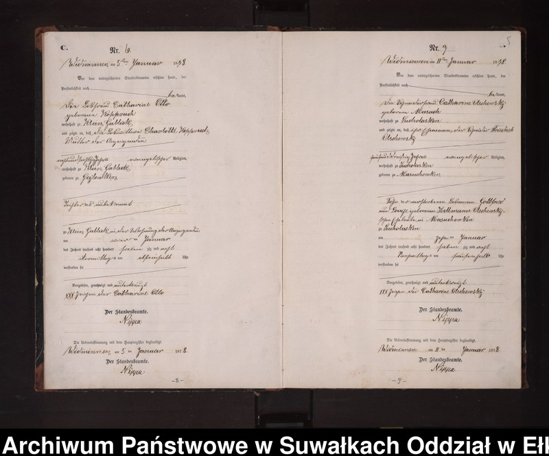 image.from.unit.number "Sterbe-Neben-Register des Preussischen Standes-Amtes Widminnen Kreis Loetzen [Tom I Nr 1-174]"