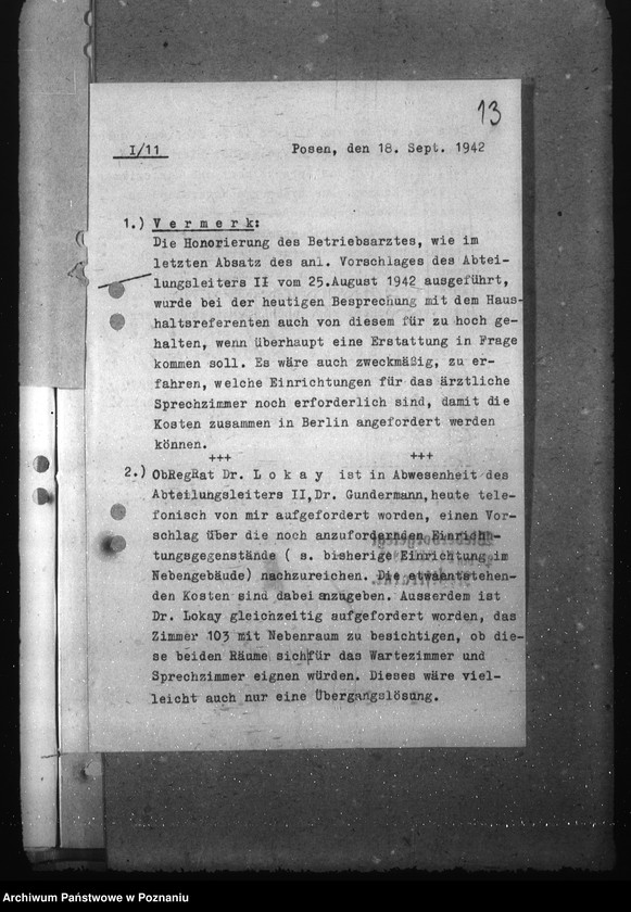 Obraz 17 z jednostki "Einsetzung eines Vertrauensarztes und Errickung eines Sprechzimmers"