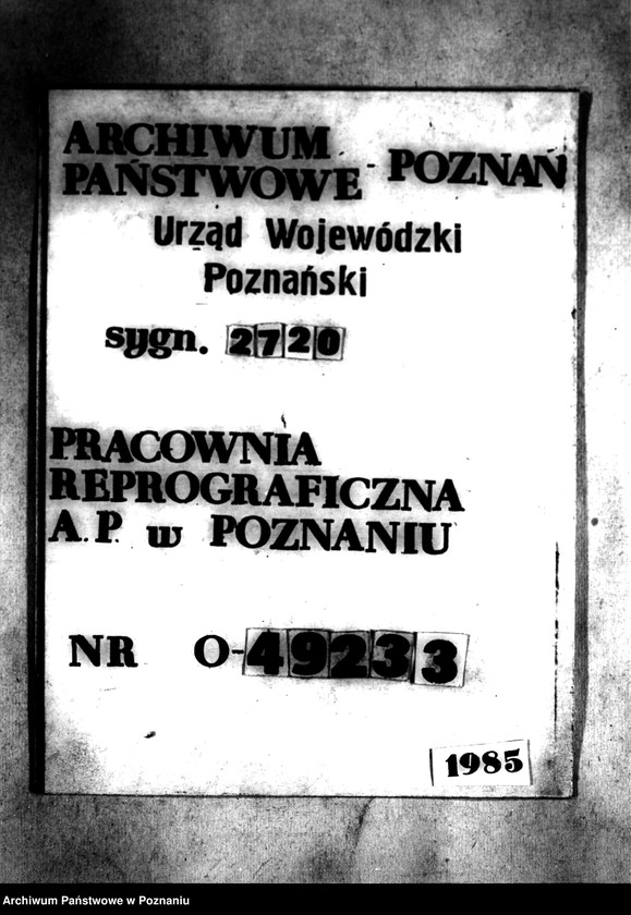 Obraz 1 z jednostki "/Majątek Strzeszyn powiatu poznańskiego plany zabudowy/"
