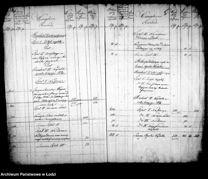 Obraz 8 z jednostki "Akta tyczące się rachunków szkoły elementarnej w osadzie fabrycznej Łódka"