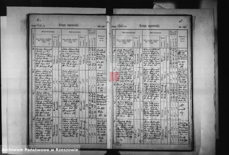 image.from.unit.number "Księga zapowiedzi , małżeństw , urodzeń i zgonów - Połomia, Baryczka, Glinik Charzewski, Glinik Zaborowski, Piekarówka i Wyżne za 1891 rok"