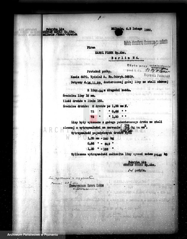 Obraz 12 z jednostki "Zatwierdzenie projektu zakładu przemysłowego i urządzenia dźwigu towarowo - osobowego w Fabryce Szkła Ujście pow. chodzieski"