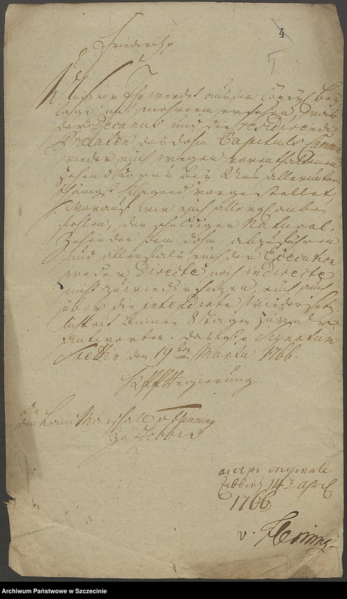 image.from.unit.number "Domkapitel contra den Land-Marschall v[on] Flemming wegen Pfandkehrung."