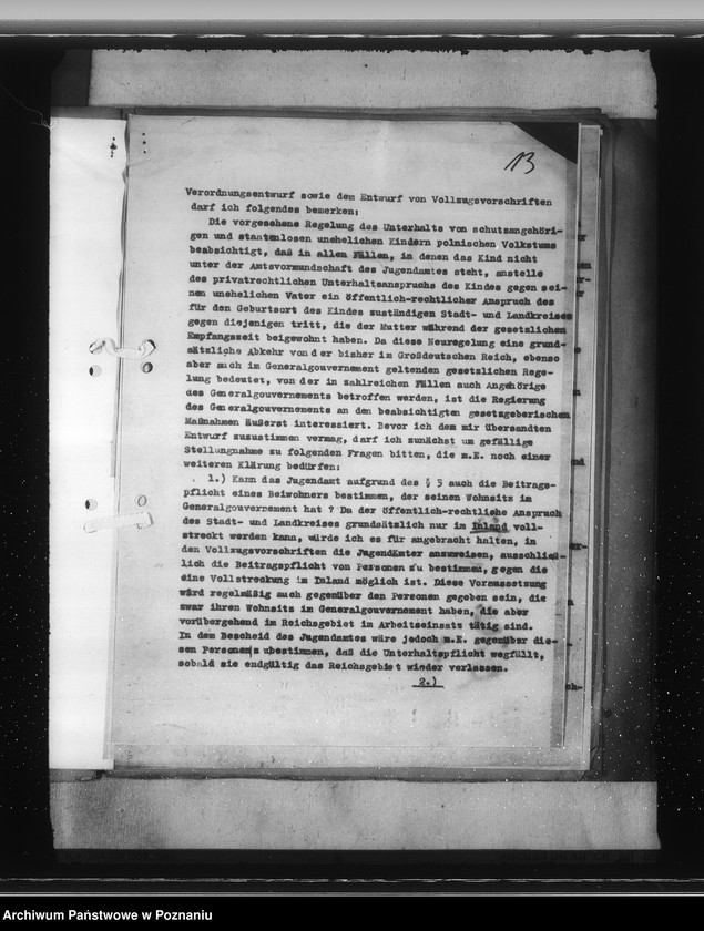 Obraz 17 z jednostki "Verordnung über die Rechtsverhältnisse der Schutzangehörigen und staatenlosen unehelichen Kinder polnischen Volkstums"