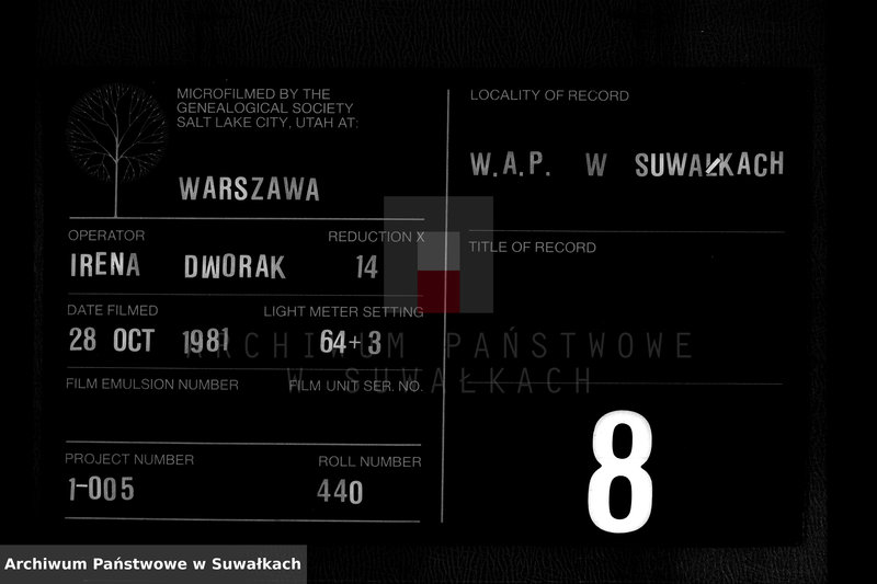 Obraz 1 z jednostki "Duplikat aktov uroždennych, brakosočetavšichsja i umeršich Evangeličesko-Augsburgskago prichoda v Suvalkach na 1878 g."