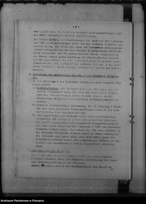 Obraz 20 z jednostki "Behandlung der angehörigen der Abteilung III und IV."