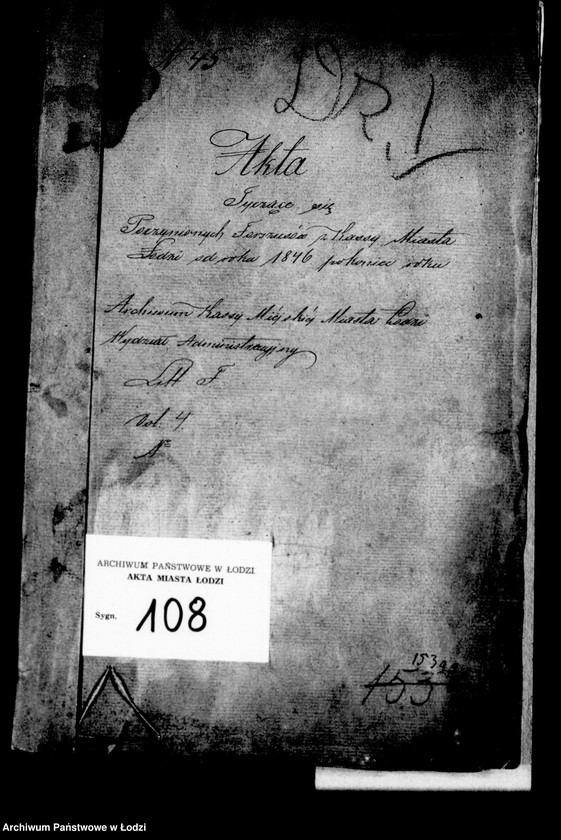 Obraz 4 z jednostki "Akta tyczące się poczynionych forszusów z kasy miasta Łodzi od roku 1846 po koniec roku"