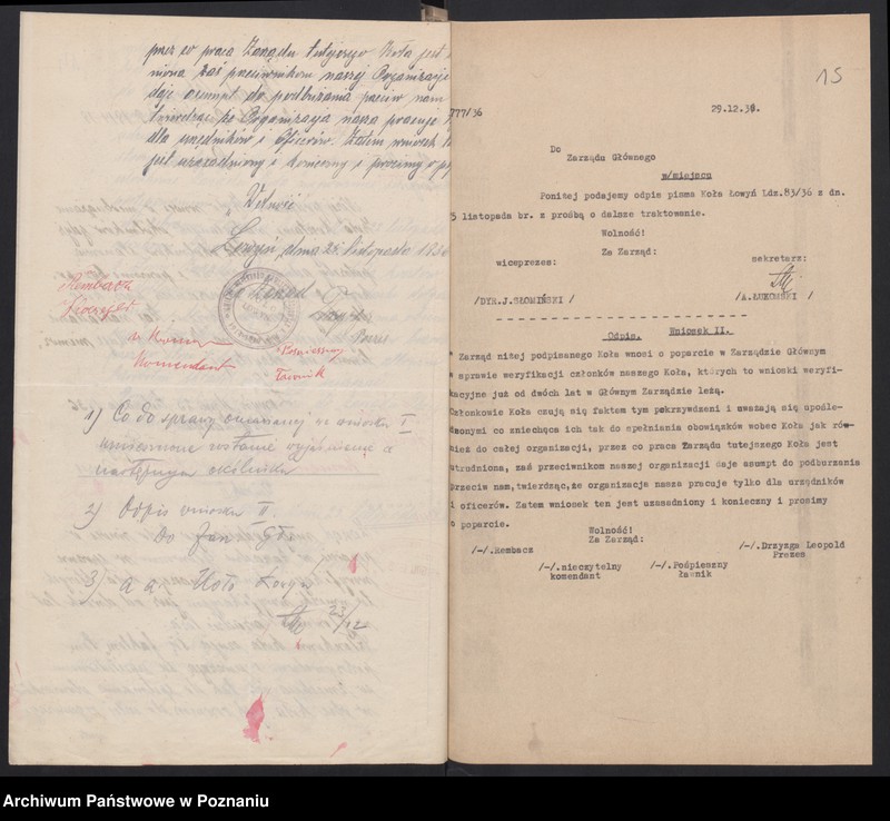 Obraz 19 z jednostki "Łowyń, powiat Międzychód - akta koła."