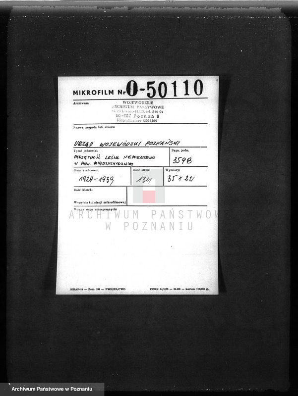 Obraz 2 z jednostki "Majętność leśna Niemierzewo w powiecie międzychodzkim"