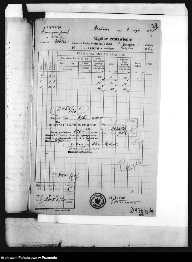 Obraz 9 z jednostki "Państwowe Gimnazjum Klasyczne im. H. Sienkiewicza we Wrześni - sprawy finansowe"