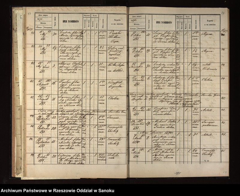 image.from.unit.number "Księga zgonów dla miejscowości Trójca, Jamna Dolna i Jamna Górna"