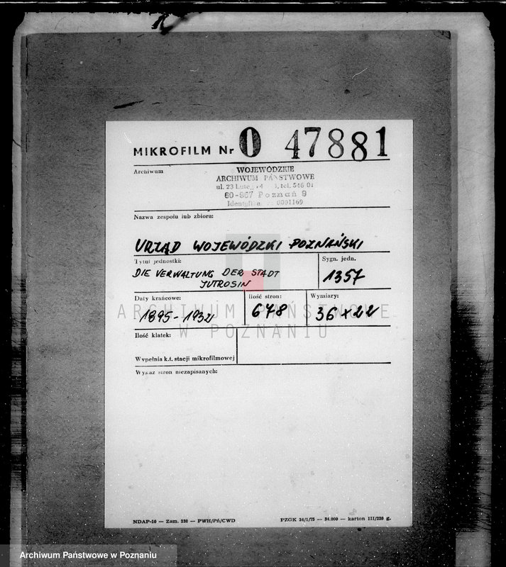 Obraz 2 z jednostki "Die Verwaltung der Stadt Jutrosin"